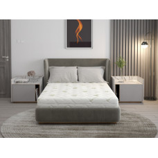 Saltea Cu Spumă Poliuretanică Confort 4Family Aloe Vera 120X200, Înălțime 14 Cm, Husă Lavabilă Și Detașabilă Cu Fermoar, Fermitate Medie