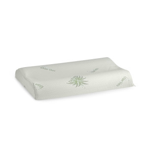 Perna Ergonomica Memory Aloe Vera, Sustinere Exacta Pentru Gat Si Cap, Husa Detasabila, 42X72X12 Cm