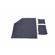 Set Paturica + Perna + Rucsac, Cu Broderie, Din In, Albastru