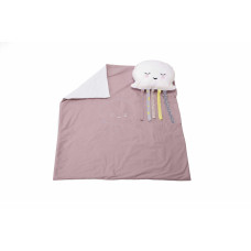 Set Paturica 100X110 Cm Brodata + Perna Meduza Roz