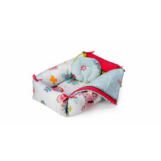 Set Reductor Bebe Nest + Paturica + Pernuta Pentru Formarea Capului Bebelusului, Model Fluturi, Bleu