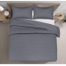Cuvertura De Pat Velour,, 220X240 Cm, Gri