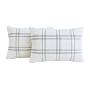 Set 2 Perne 50X70  Belina Grid, Microfibra, Lavabile La Masina