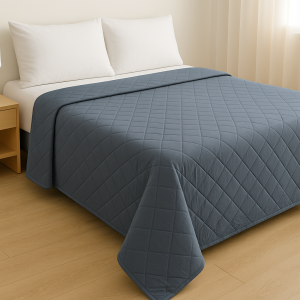 Cuvertura De Pat Velour, 220X240 Cm, Gri