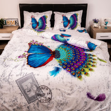 Lenjerie De Pat Digital Print 3D (Butterfly Peacock) LenjeriiAleCasei