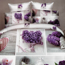 Lenjerie De Pat Digital Print 3D (Liliac 2) LenjeriiAleCasei