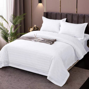 Lenjerie Pat Damasc Policoton (Alb) - - King Size