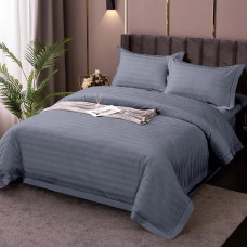 Lenjerie Pat Damasc Policoton (Gri Inchis) - - King Size