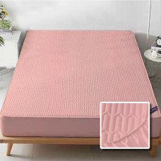 Protecție Matlasată Percalle (Roz-Pudra) - 160Cm X 200Cm