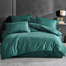 Lenjerie De Pat Damasc Horeca (Gros) - Verde Petrol - King Size LenjeriiAleCasei