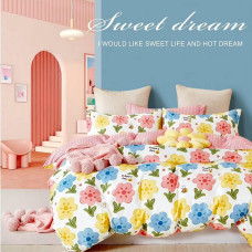 Lenjerie De Pat Percalle Imprimat (Prc33) - King Size 4 Piese