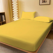 Husa Pat Jerse 100% Bumbac (Galben) + 2 Fete Perna - 140X200Cm LenjeriiAleCasei
