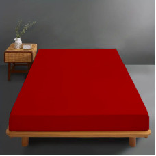Husa Pat Jerse 100% Bumbac (Rosu) - 90X200Cm LenjeriiAleCasei