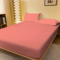 Husa Pat Jerse 100% Bumbac (Roz) + 2 Fete Perna - 180X200Cm LenjeriiAleCasei