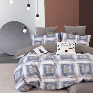 Lenjerie De Pat Percalle Imprimat (Prc104) - King Size 4 Piese