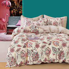 Lenjerie De Pat Percalle Imprimat (Prc105) - King Size 6 Piese LenjeriiAleCasei