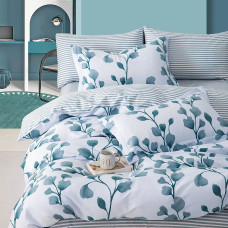 Lenjerie De Pat Percalle Imprimat (Prc88) - King Size 6 Piese