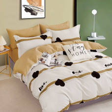Lenjerie De Pat Percalle Imprimat (Prc90) - King Size 4 Piese