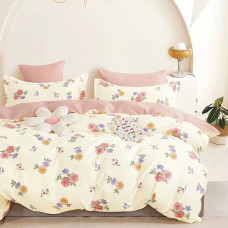 Lenjerie De Pat Percalle Imprimat (Prc95) - King Size 4 Piese