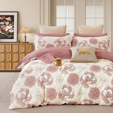 Lenjerie De Pat Percalle Imprimat (Prc97) - King Size 4 Piese