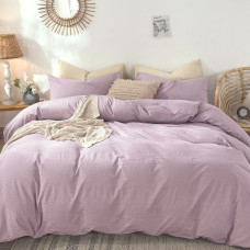 Lenjerie De Pat Percalle Uni - Roz - King Size 4 Piese