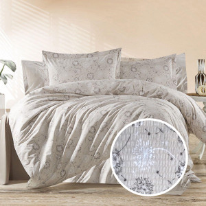 Lenjerie De Pat Creponata 100% Bumbac (Crep1) - Două Persoane
