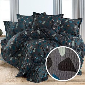 Lenjerie De Pat Creponata 100% Bumbac (Crep12) - Două Persoane