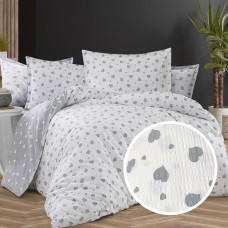 Lenjerie De Pat Creponata 100% Bumbac (Crep23) - King Size