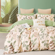 Lenjerie De Pat Percalle Imprimat (Prc141) - King Size 6 Piese