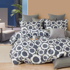 Lenjerie De Pat Percalle Imprimat (Prc147) - King Size 4 Piese
