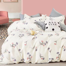 Lenjerie De Pat Percalle Imprimat (Prc162) - King Size 4 Piese