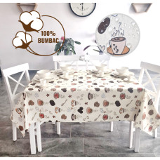 Față De Masă Antimurdărire 100% Bumbac - Diametru 180Cm