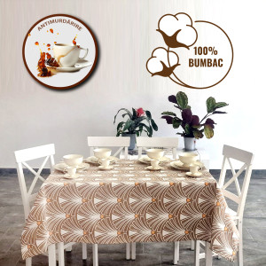 Față De Masă Antimurdărire 100% Bumbac - 120 Cm X 160 Cm