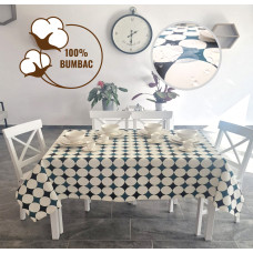 Față De Masă Antimurdărire 100% Bumbac - Diametru 140Cm
