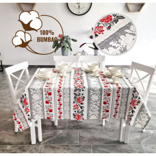 Față De Masă Antimurdărire 100% Bumbac - Diametru 140Cm