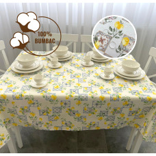 Față De Masă Antimurdărire 100% Bumbac - Diametru 160Cm