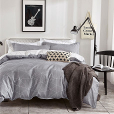 Lenjerie De Pat Percalle Imprimat (Prc165) - King Size 4 Piese