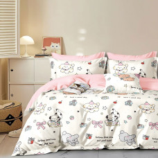 Lenjerie De Pat Percalle Imprimat (Prc166) - King Size 4 Piese