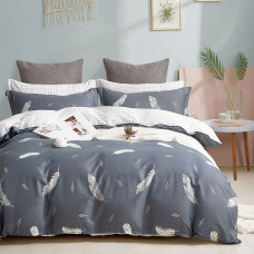Lenjerie De Pat Percalle Imprimat (Prc170) - King Size 6 Piese
