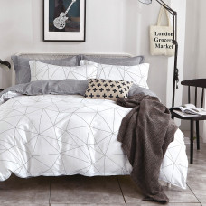 Lenjerie De Pat Percalle Imprimat (Prc175) - King Size 6 Piese