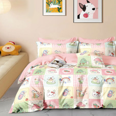 Lenjerie De Pat Percalle Imprimat (Prc201) - King Size 6 Piese Cu Husă
